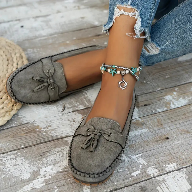 Voxa | Damskie Vintage Loafers - Stylowe Buty Slip-On z Komfortem