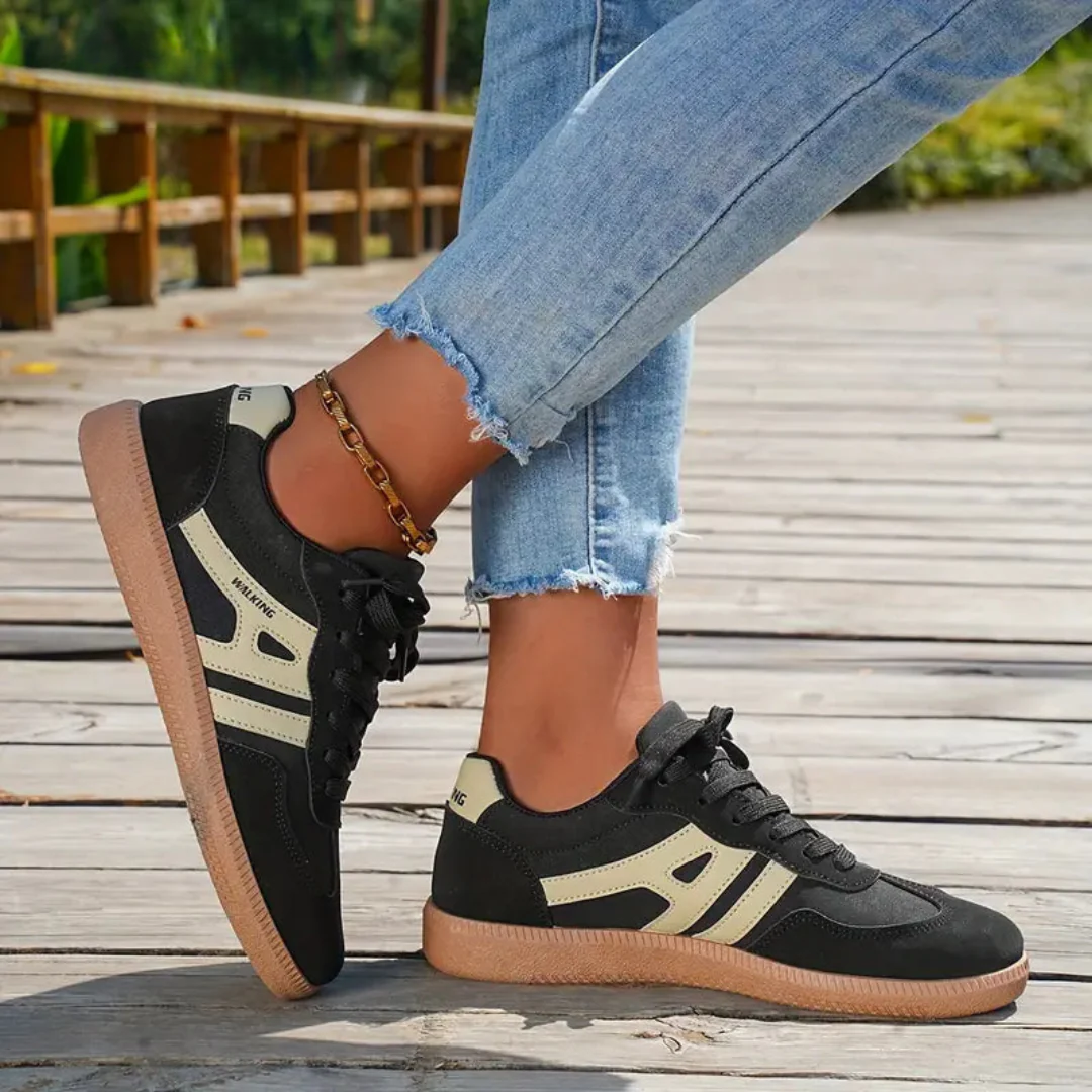Noralie | Damskie Sneakersy Ortopedyczne Retro | Ergonomiczne, Oddychające i Amortyzujące | Komfort na Co Dzień