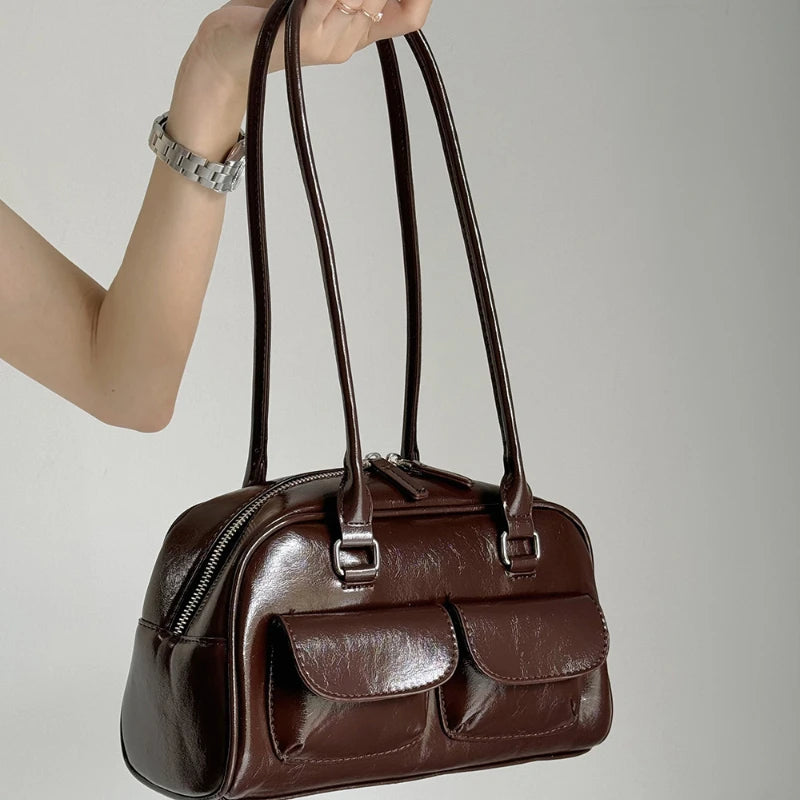 Sienna Retro Bowling Bag – Women’s Shoulder Handbag